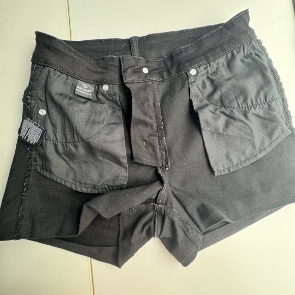 WAX JEAN High You Push Up Denim Shorts with 3-Button Stacked Band Size S Black - Picture 6 of 8
